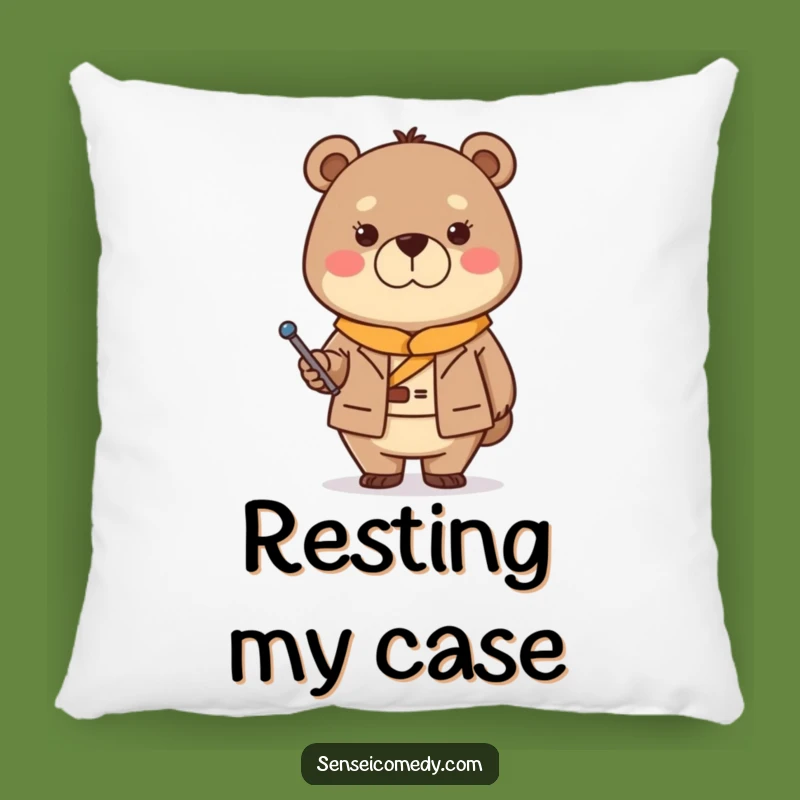 Funny Bear Sensei Pillow - Plush Comfort with Stern but Kind Support