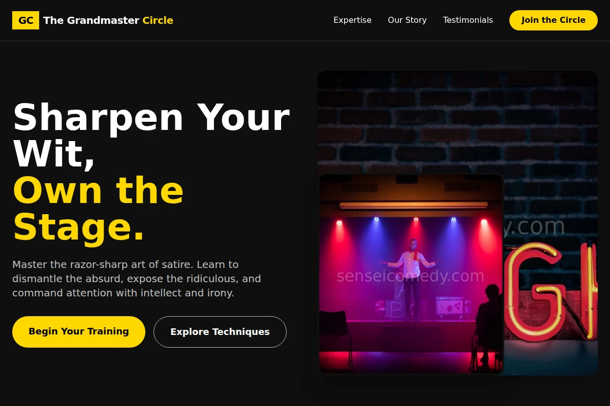 Premium Comedy Website Design