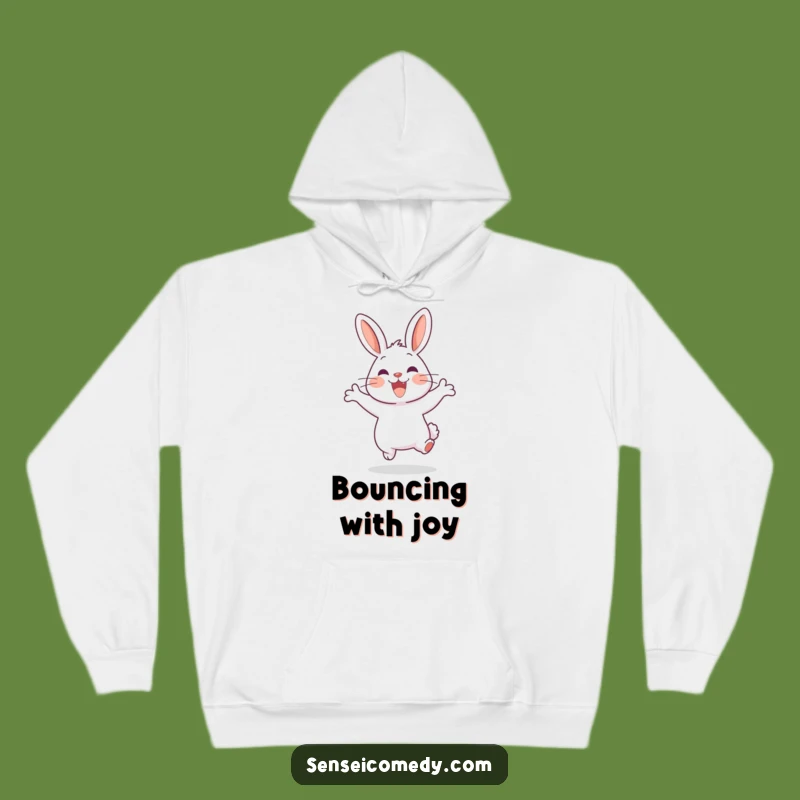 Funny Rabbit Sensei Jump Hoodie - Cozy Comfort for Energetic Souls