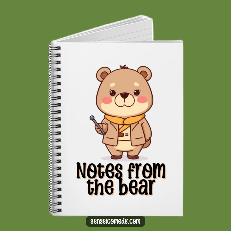 Funny Bear Sensei Notebook - Jot Down Lessons with Stern but Kind Focus