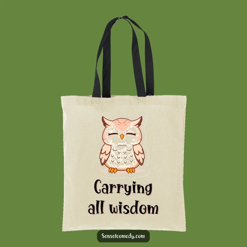 Funny Wise Owl Sensei Tote Bag - Carry Your Calm and Wisdom with Style
